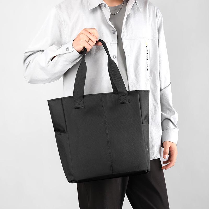 Men's Water-Repellent Business Backpack & Briefcase - Large Capacity, Simple Design, Perfect for Conferences & Trips.