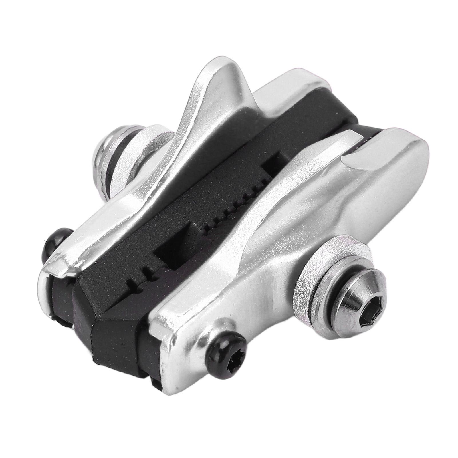 

2 Pcs Mi.xim Brake Rubber Block Drawer Type Aluminium Alloy Bike Brake Pads Lower Noise Anti Friction Silver срібний