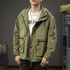 American Trendy Functional Tooling Hooded Jacket Men'S Loose Large Size Outdoor Mountaineering Windproof Jacket