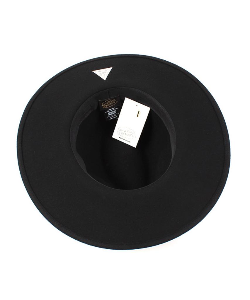 Yunibeosyeolkemiseuteuli Black Simple Wool Fedora Bk Metal Fedora