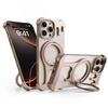 Eary Cell Phone Case for 16/15/14/13 Pro Max for Magsafe 360°Rotate Magnetic Stand Frameless Bumper Shockproof Protective Cover