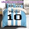 Soccer superstarPattern Bedding Quilt Set Quilt Cover Pillowcase Home Decoration Birthday Gift (1 * Duvet Cover + 2 * Pillowcase, Without Core)