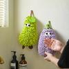 Cute Cartoon Fruit Shaped Hand Towel Wall Mounted Absorbent Towels Thickened Quick Drying Kitchen Bathroom No Need for Punching and Wiping Handball