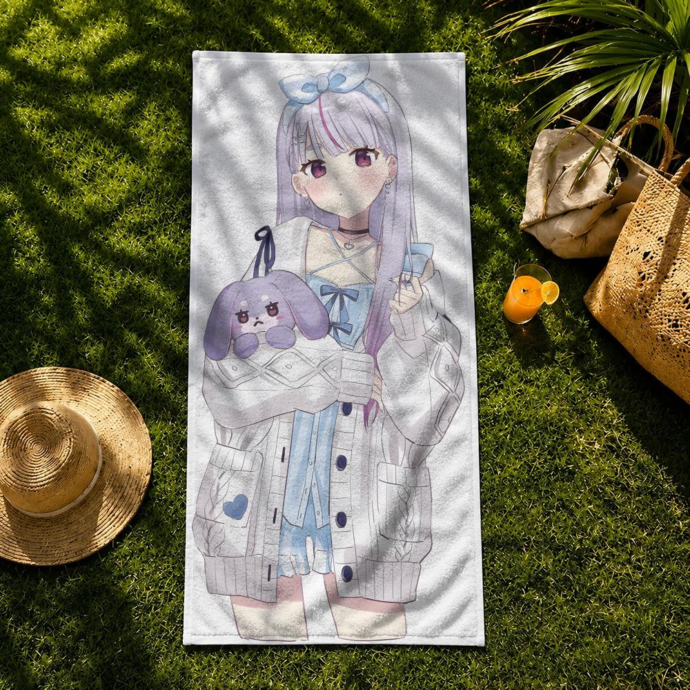 VTuber Kaga Sumire Towel Towel beach towel, quick drying absorbent bath towel for Swim,Gym,Camping,Outdoor hot