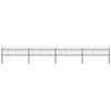 VidaXL Garden Fence with Steel Arch 714.5 X 60 Cm Black 277641