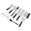 Griddle Accessories Kit Stainless Steel Flat Top Grill Tools Set with Spatulas Egg Rings for Outdoor Barbecue