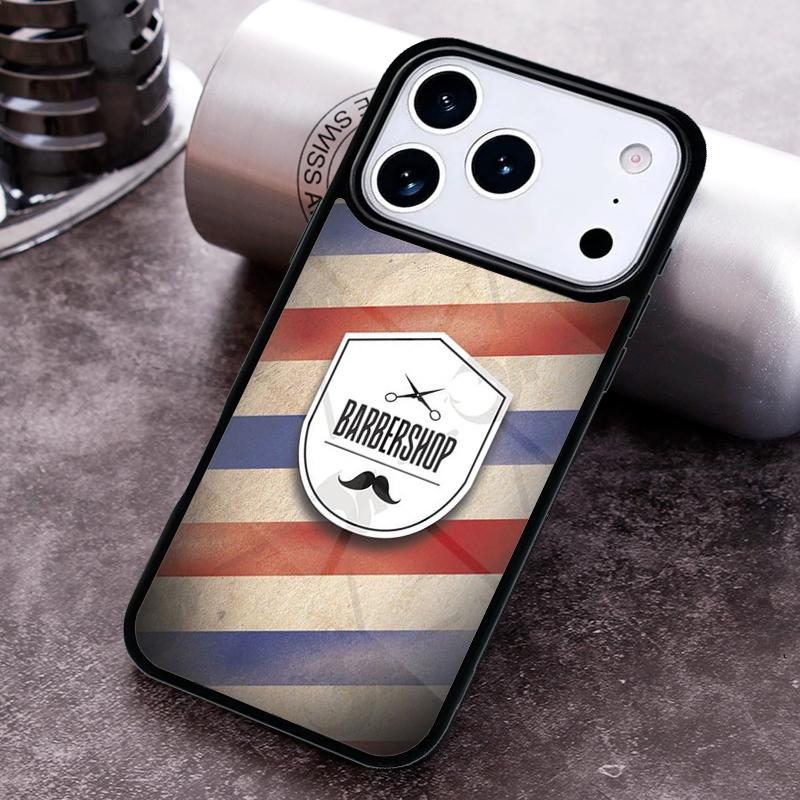 Barber Shop Hair Stylist Salon Phone Case For iPhone 17 16 15 14 13 12 11 Pro Max Plus 17Air Soft Silicone Cover