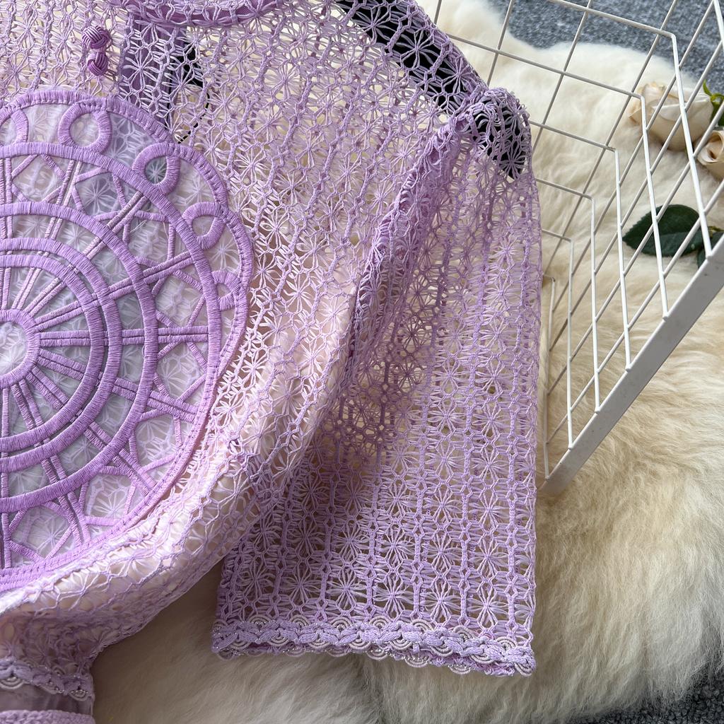 Suknia w stylu dworskim w stylu francuskim dla kobiet z okrągłym dekoltem, krótkim rękawem, sznurowaniem, sukienkami maxi, eleganckimi sukienkami w kształcie litery A