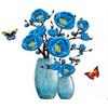 Eco-friendly Lovely Three-dimensional Bedroom Sticker Vase Wall Living Room Decoration Party Supplies