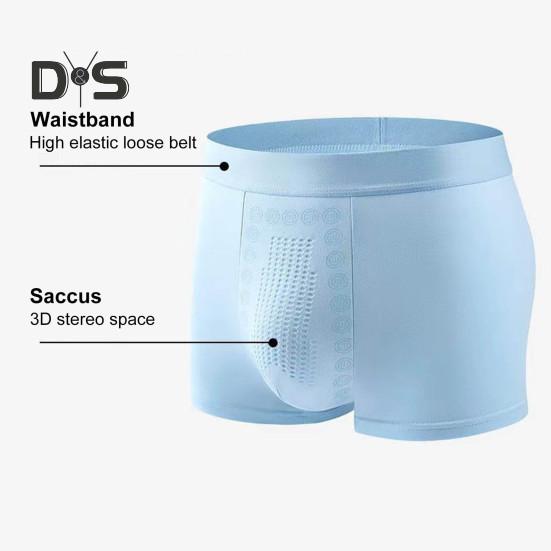 Pánské boxerské spodní prádlo elastický design se středním pasem prodyšné hladké šortky Kalhotky Jednobarevné U-konvexní kalhotky