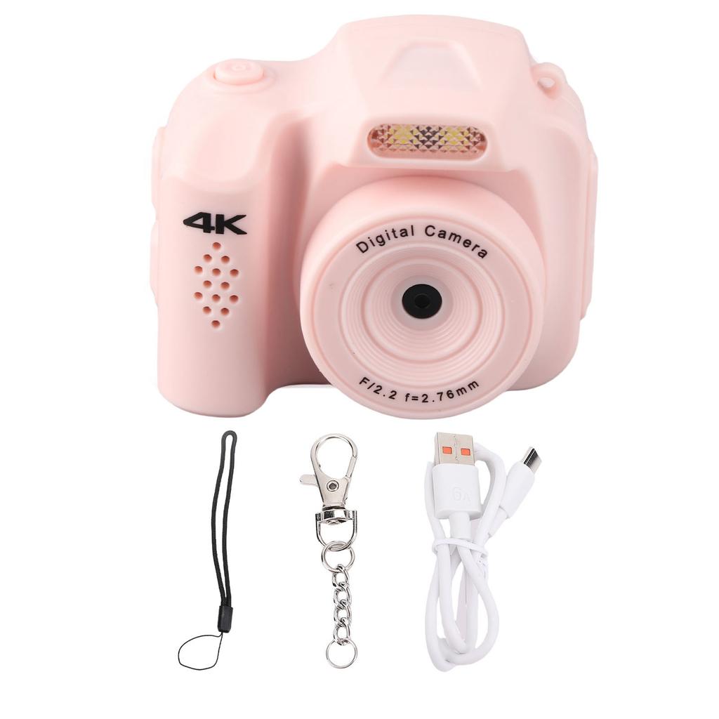 Small Digital Camera Compact 4K HD 64MP with Fill Light 19 Types Retro Filters for Students