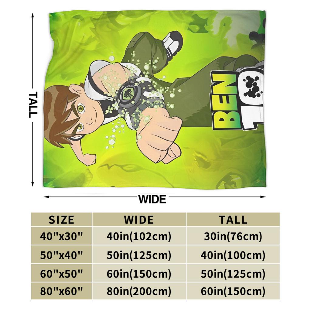 Ben 10 Omnitrix Unleashed Flannel Blanket Soft Warm Bedding Throws For Bedroom Travel Street Trend Bedspread Sofa Bed Cover