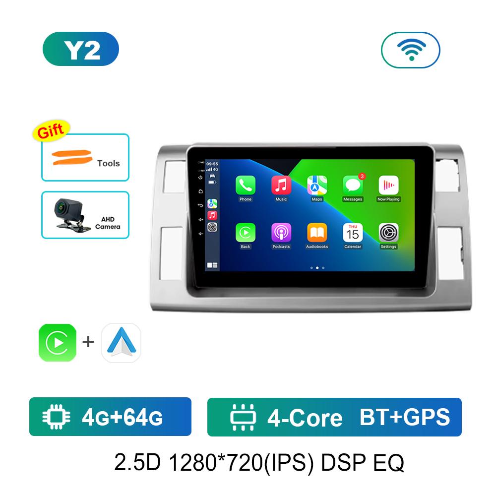 for Toyota Previa 3 2006 - 2019 for Estima 3 2006 - 2016 Radio Multimedia Player Carplay Android  GPS Navi WiF 4G Auto Tools