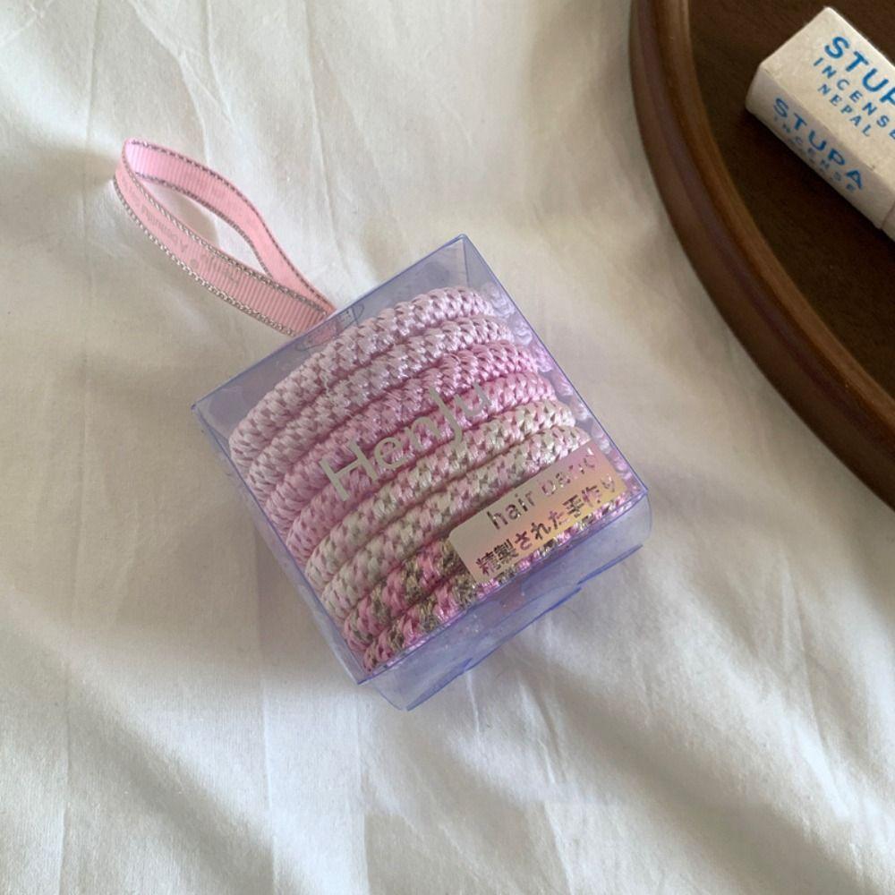 Hair Tie Basic Hair Rope Set Hair Ring Colorful Hair Scrunchies Personality Weave Rubber Band Kids
