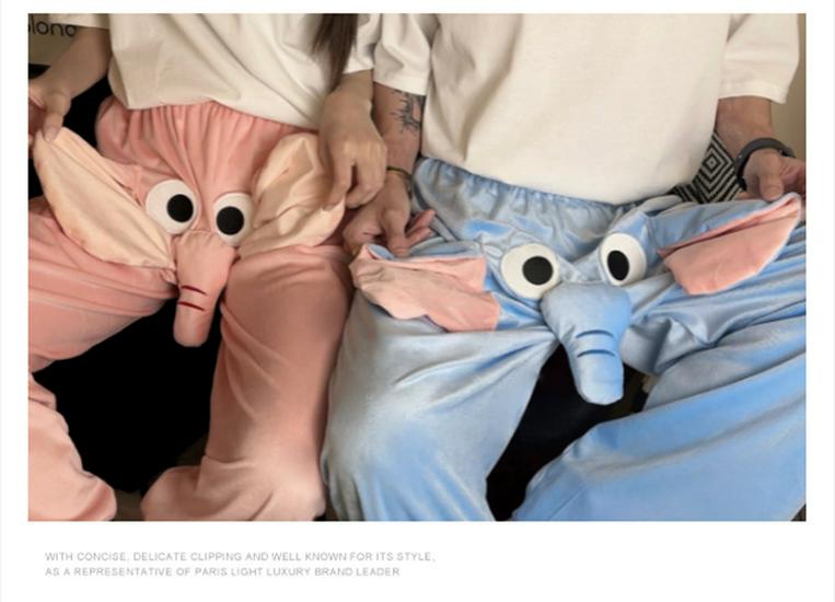 Frühlings- & Herbst-Süßer Elefant 3D Lockere Hose - Unisex Lässige Nachtwäsche