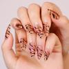 Leopard & Zebra Print Cat Eye Almond Shape Press-On Nails - Autumn/Winter Hot Selling False Nail Art Tips