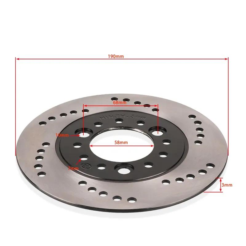 1 Pcs Front or Rear Disc Brake Rotor 190MM 3 Hole 3MM Thickened for GY6 Scooter Motorcycle ATV Moped Go Kart Spare Parts