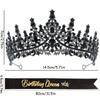 2Pcs Birthday Queen Tiara Crowns for Women Crystal Birthday Queen Headband Sash Elegant Princess Crown Birth Party Decorations