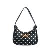 Girls' Underarm Bag - Knitted Bow Embroidered Children's Handbag - Coin and Accessory Bag