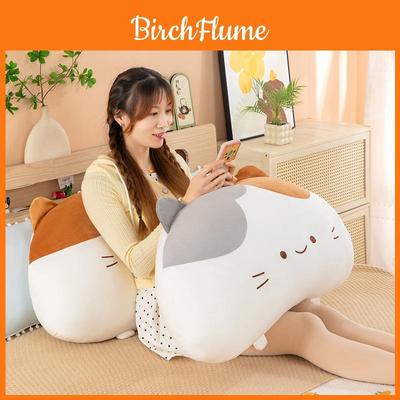 Plush Cat Pillow Large Long Body Office Nap Cushion Girls Gift For Restful Sleep