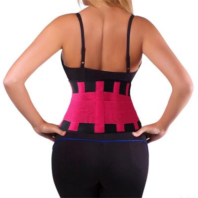 Adjustable Waist Support Trainer Belt Men and Women Slimming Body Belt S красный