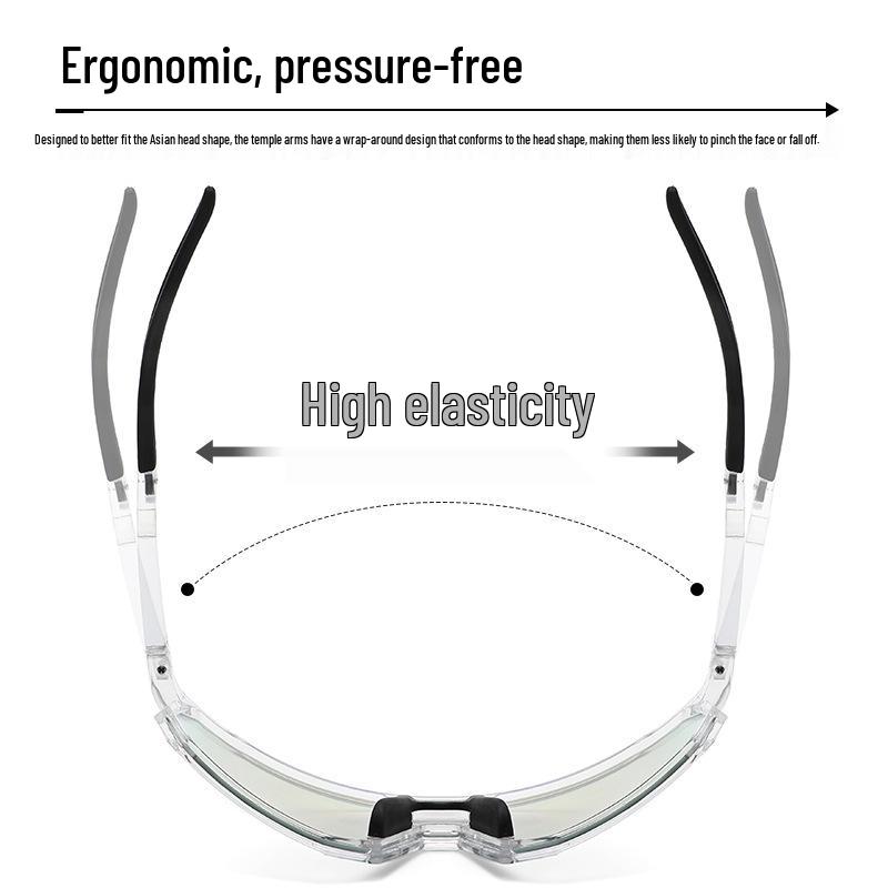 Unisex Photochromic Cycling Sunglasses with Large Integrated Lens
