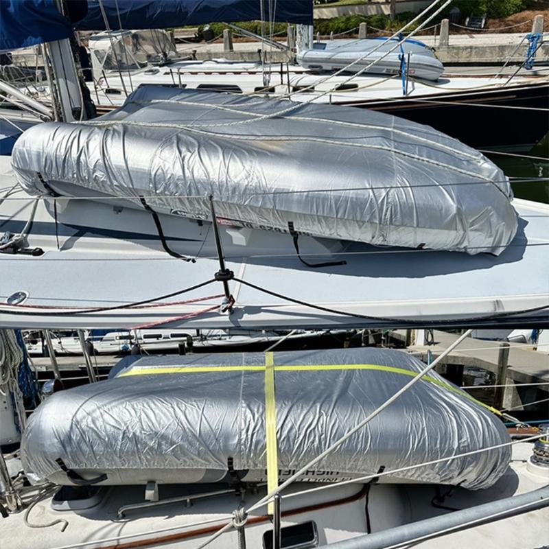 Waterproof Dustproof UV Resistant Boat Cover Easy To Clean Inflatable Boat Cover with Storage for Small Vessels Kayaks