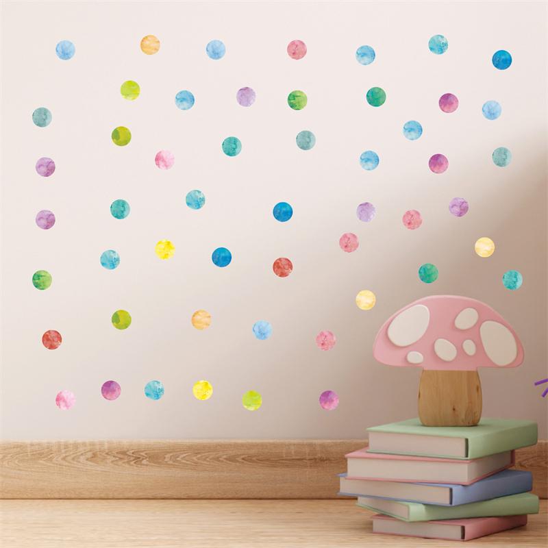 Ink Color Polka Dot Cartoon Home Wall Sticker Can Remove The Bedroom Living Room Background Decoration Sticker