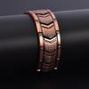 Vintage Red Copper Magnetic Therapy Bracelet for Men Cross Design Negative Ion Fashion Health Bracelet