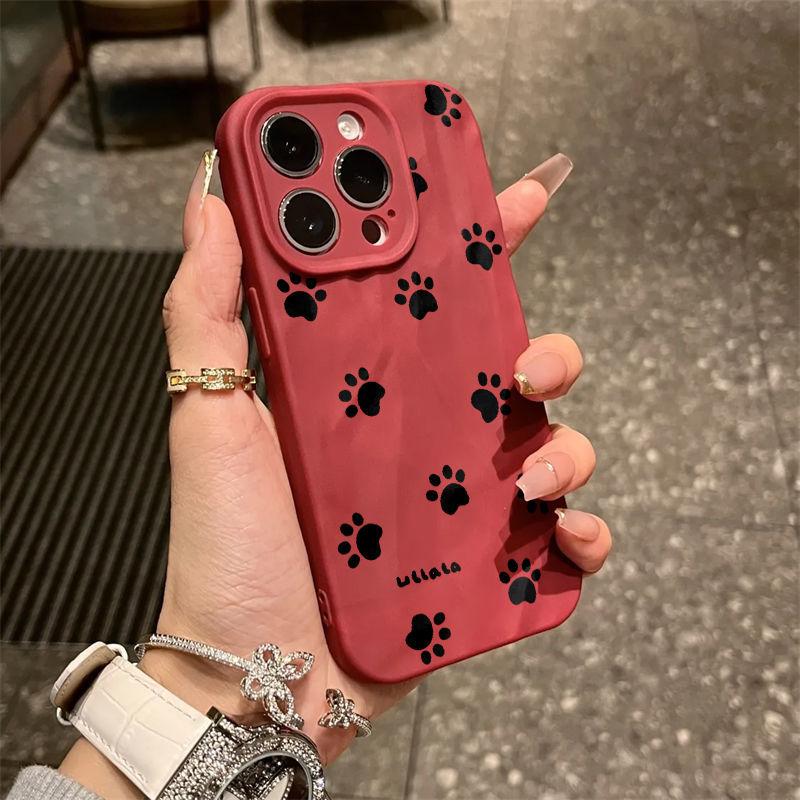 Puppy Paw Print iPhone11promax Mobile Phone Case for Apple 11promax Pleats 11 Matte 11