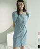 VIVACIOUS Pellier Square Neck Puff Sleeve Dress - 5Col