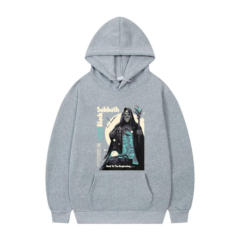 Black Sabbath Back To The Beginning Hoodie Ozzy Osbourne Skeleton Graphic Pullover Men Heavy Metal Rock Band Hooded Tracksuit