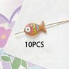 10pcs Handmade Craft Mini Fish Beads Cartoon Jewelry Making Material  Bracelet Making Kit