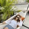 Garden Hammock Double 260 X 155 With Strong Crossbar - Natural Color