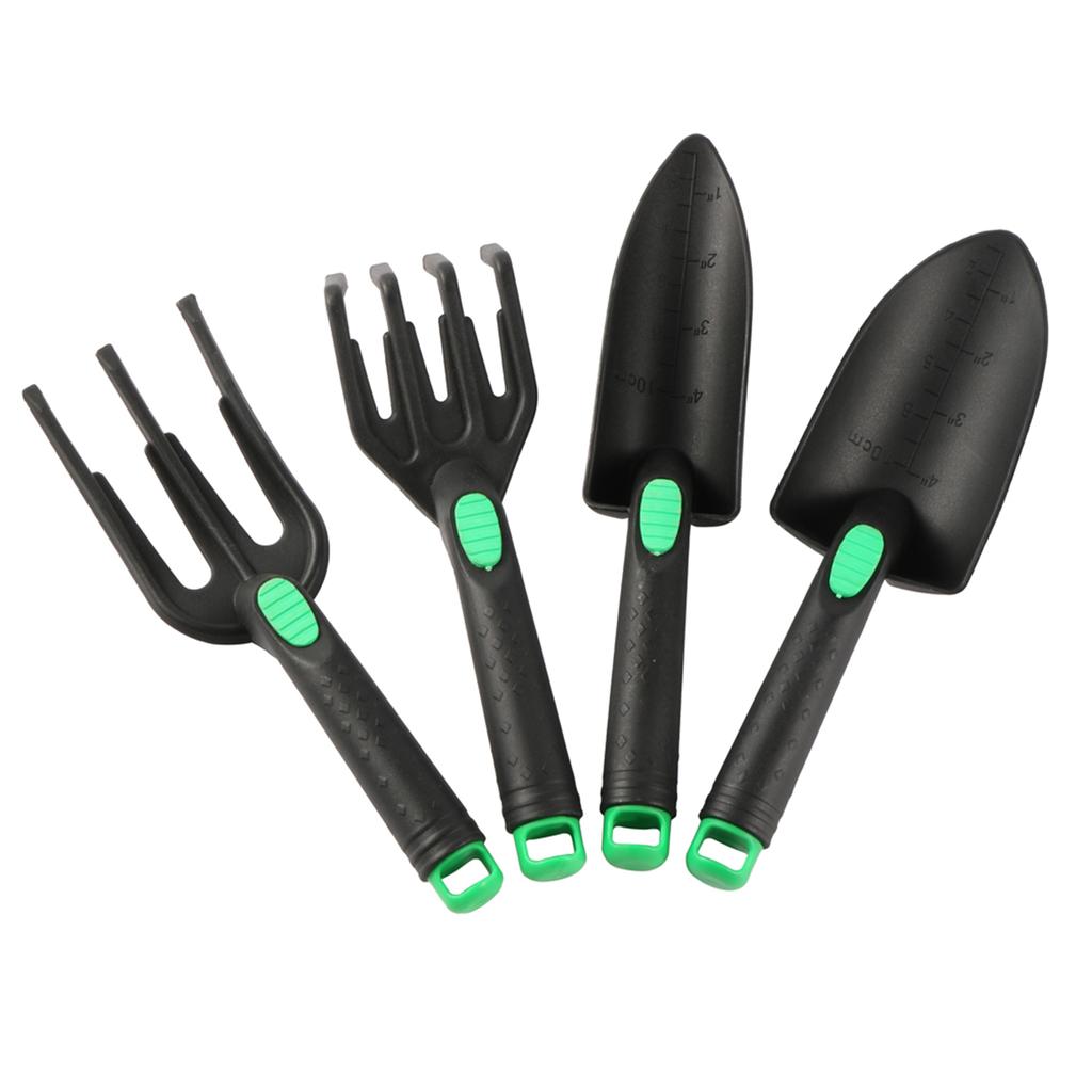 Planting Tools Small Shovel Rake With Wooden Handle Plastic Digging Seedling Tool Garden Pot Care Kit
