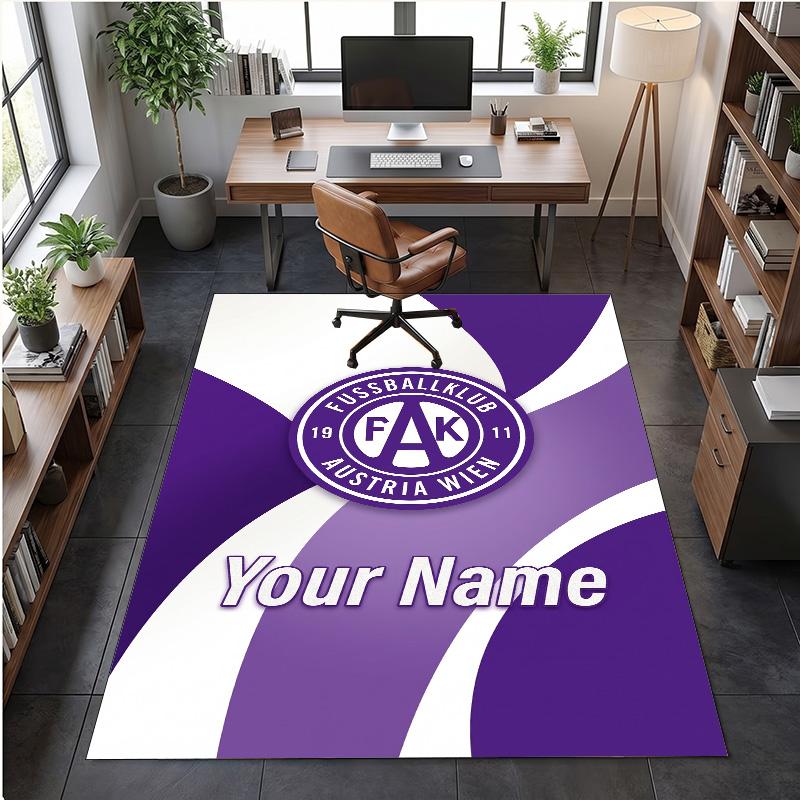Crystal Velvet Rug Austria Wien FC Print Custom Name Text Floor Mat Home Decor