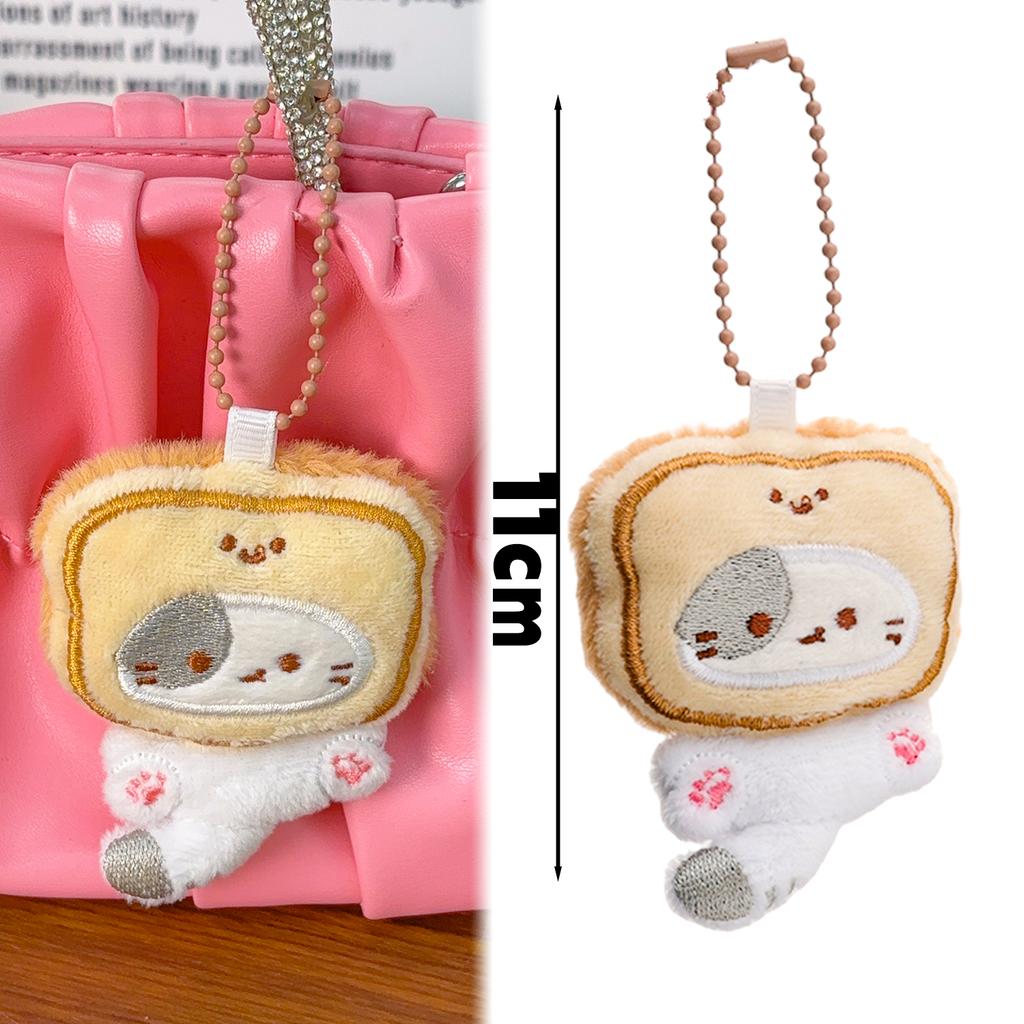 Přívěsek na klíče s kočkou a panenku, plyšový přívěsek na klíče od auta, taška, přívěsek, kreslená kočka, přívěsek na sluchátka, taška, přívěsek, příslušenství