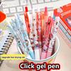3Pcs/Box Kawaii Kuromi Melody Pressing Gel Pens Set Cute Cartoon 0.5Mm Black Ink Neutral Pens Student Stationery Office Supplies