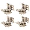 4PCS Cabinet Hinge with 4 Hole Base Cold Rolled Steel Short Arm Cupboard Hinge for Kitchen Bedroom