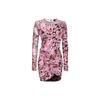PINKO Printed Plain Knit Mini Long Sleeve Dress Women dresses Rose-Pink 103257A1O5-UY6