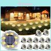 Outdoor Solar Ground Light With Crystal Texture For Garden Pathway Decor