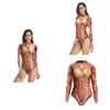 Body Tissue Print Triangle Swimsuit For Women High Elastic Fashionable Pool Wear