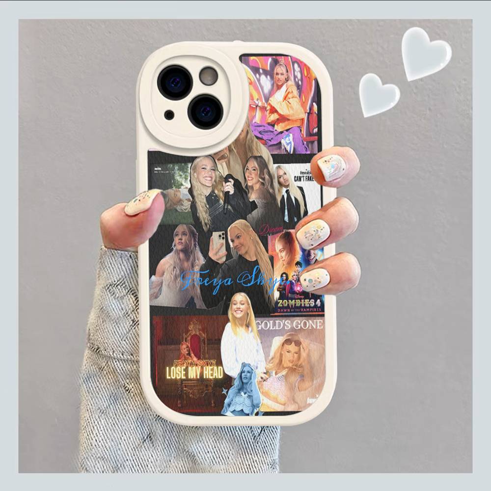 F-Freya Singer Skye Handyhülle für iPhone 11 12 13 14 15 16 Pro Max Mini Plus Weiche Lederhülle