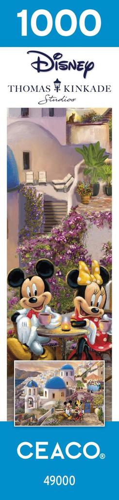 Ceaco - Disney - Thomas Kinkade - Mickey & Minnie in Greece - 1000 Piece Jigsaw Puzzle