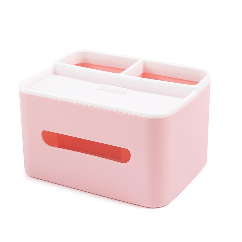 Desktop Remote Control and Tissue Storage Box: Dust-Proof, Simple, Creative, Multi-Functional Organizer for Living Room Coffee Table