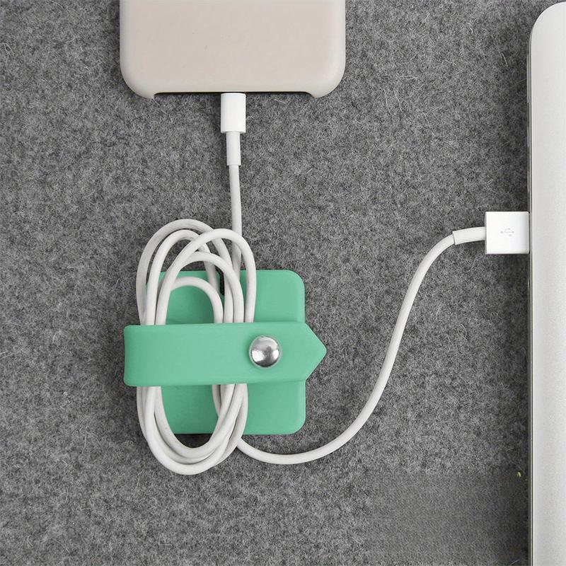 1PC Storage Lightweight Winding Device Business Trips Button Occupying Minimal Space Silicone Electronic Accessories