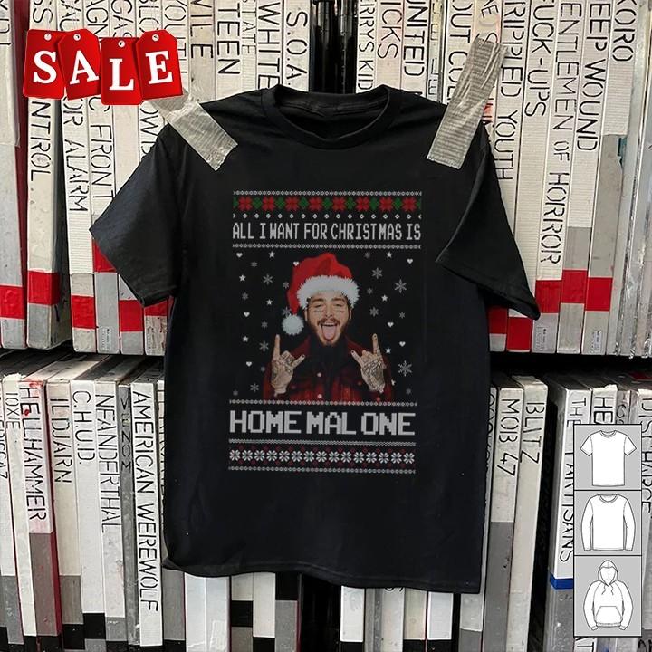 New Home Malone ugly Christmas Gift Unisex All Size T-Shirt MD466 Unisex T-Shirt S