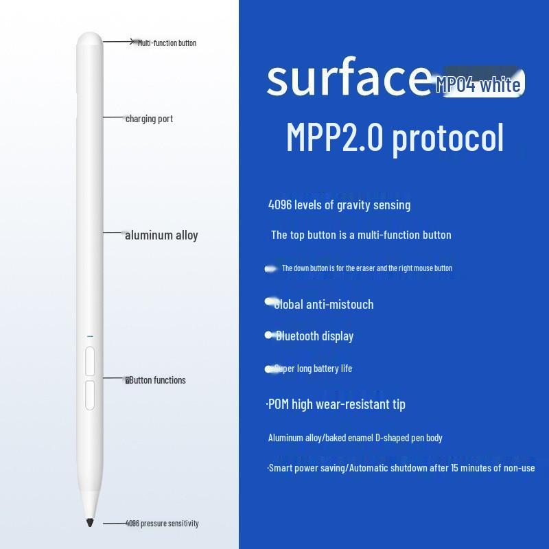 

Активное емкостное перо для Microsoft Surface, 4096 уровней чувствительности к нажатию, стилус с протоколом MPP2.0