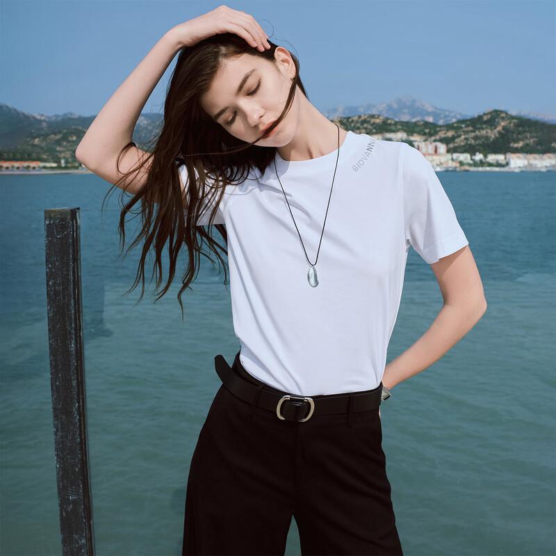 GIOVANNI VALENTINO Women s Summer Round Neck T-Shirt L