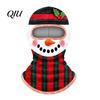 Winter Skiing Balaclava Velvet Face Mask for Christmas, Santa Snowman Reindeer Elf Balaclava, Cold Weather Guard Windproof Neck Gaiter Outdoor